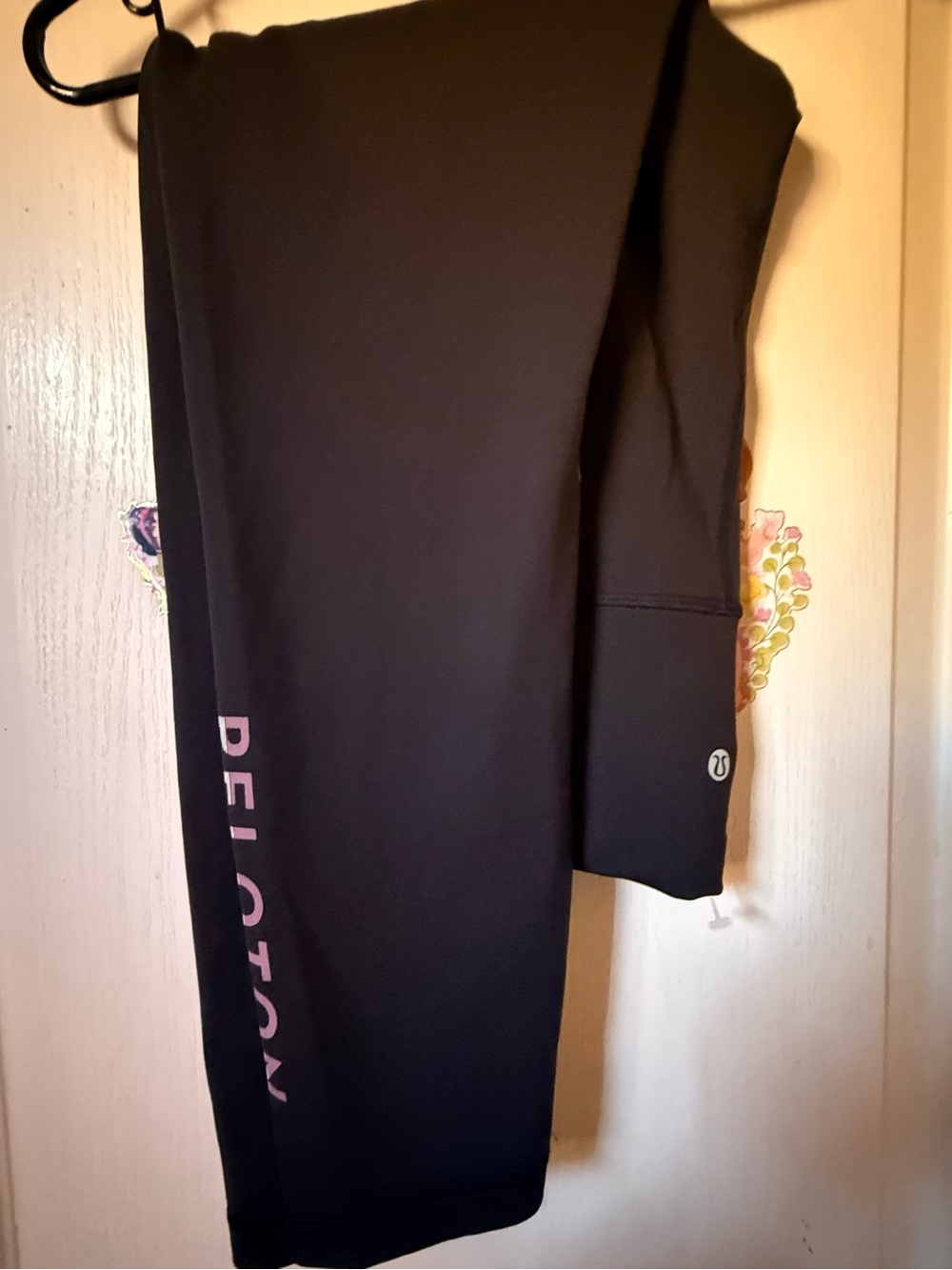 lululemon athletica Black Joggers with Pink Vertical Logo